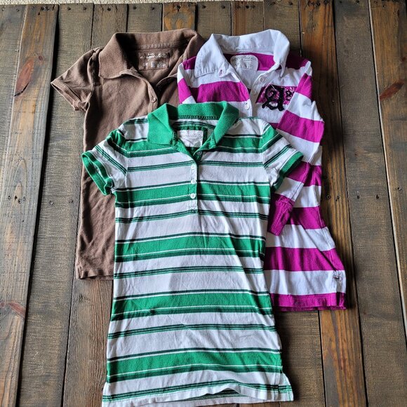 Aeropostale Girls Polo Tee Lot of 3 - Picture 1 of 6